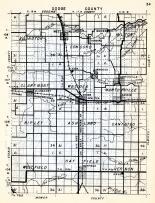 Dodge County, Ellington, Concord, Milton, Claremont, Wasioja, Mantorville, Ripley, Ashland, Minnesota State Atlas 1954